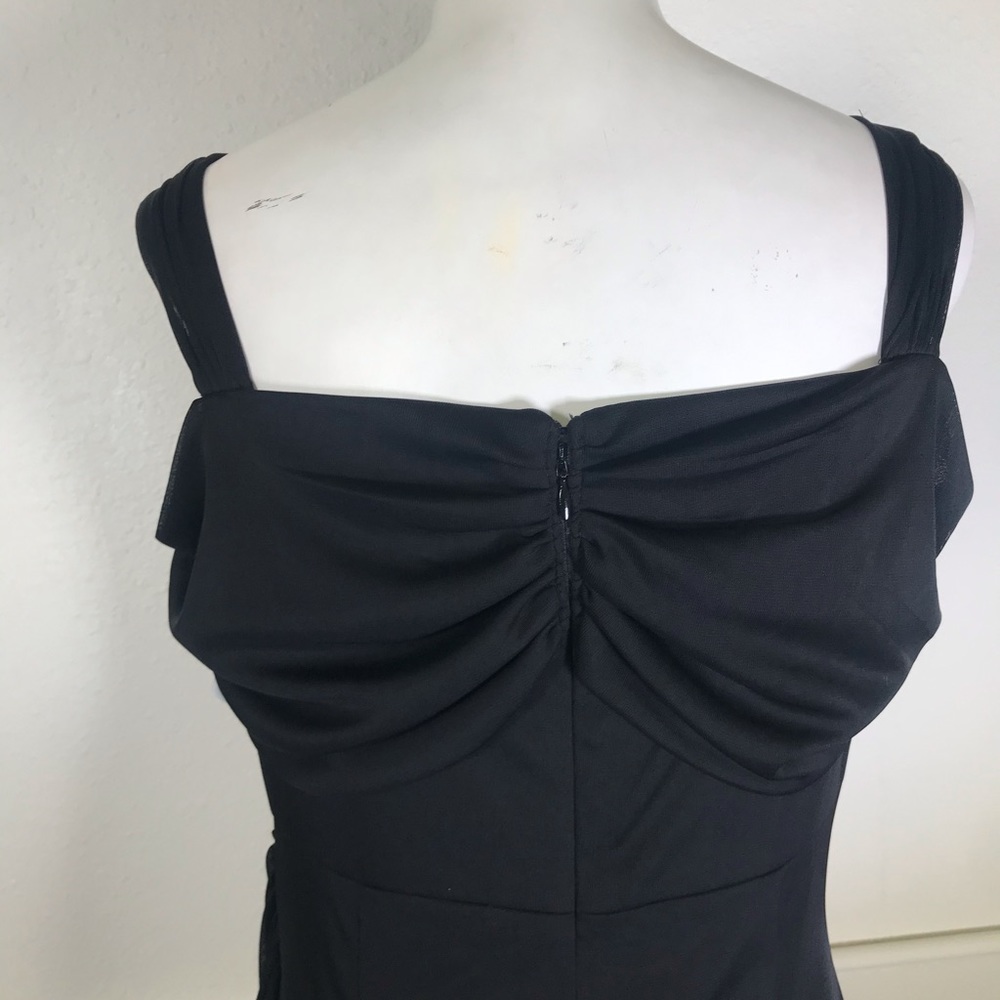 Alex Evenings Cold Shoulder Ruffle Gown - Picture 5 of 11